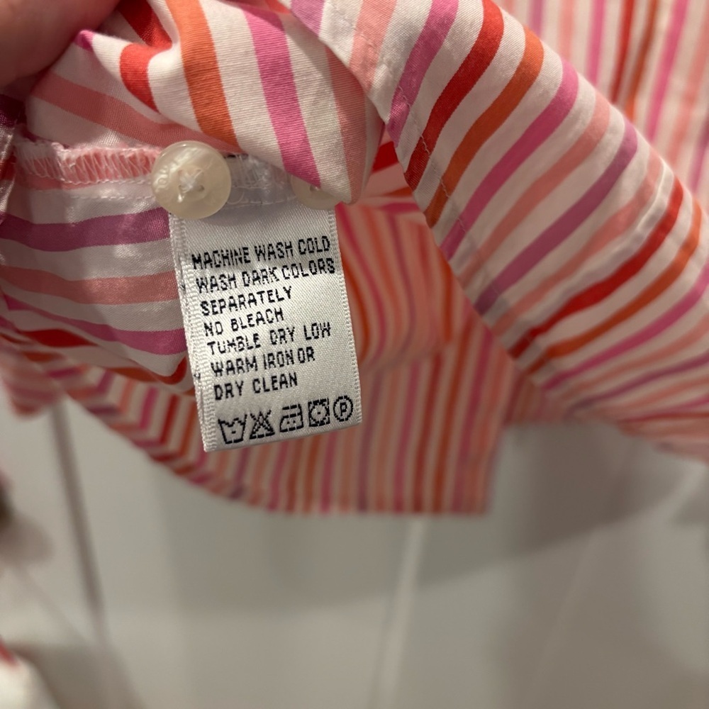 Lilly Pulitzer Pink Striped Vintage Button Up - Picture 5 of 5